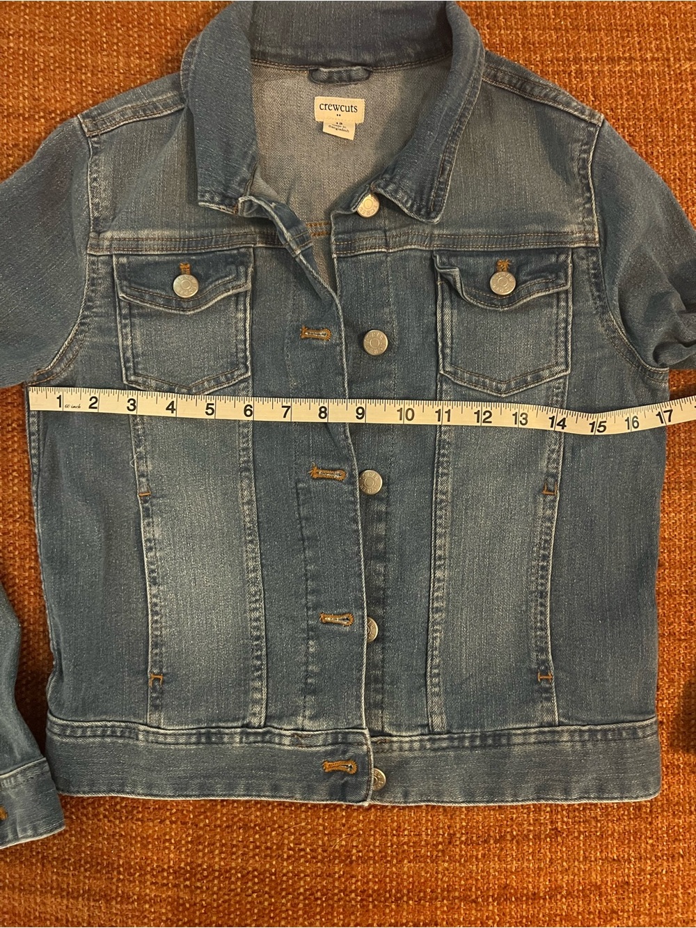 Crewcuts J.Crew Girls Classic Blue Denim Jacket Size 12 - Picture 5 of 8